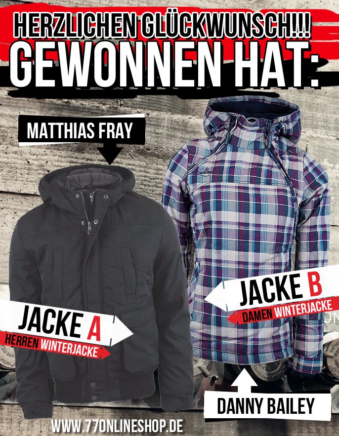 Gewinner Jacken-Gewinnspiel auf Facebook!
